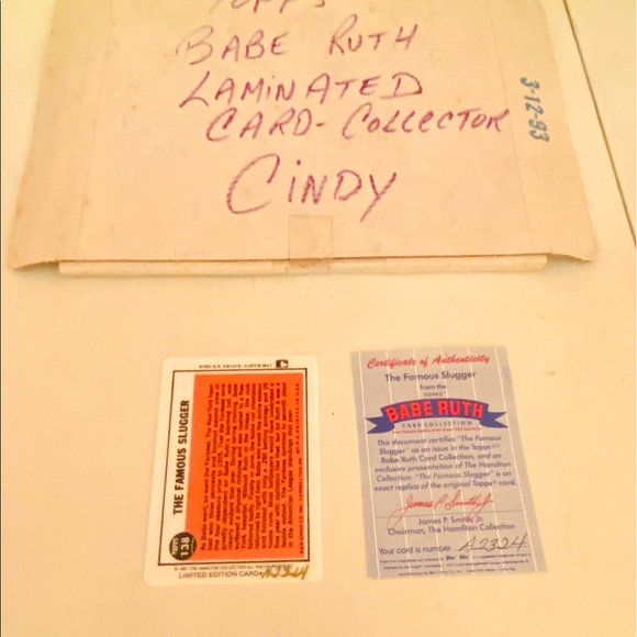 Collectible & Limited Edition Marked Babe Ruth “Slugger” 1991 Topps ⚾️ card - Picture 11 of 15